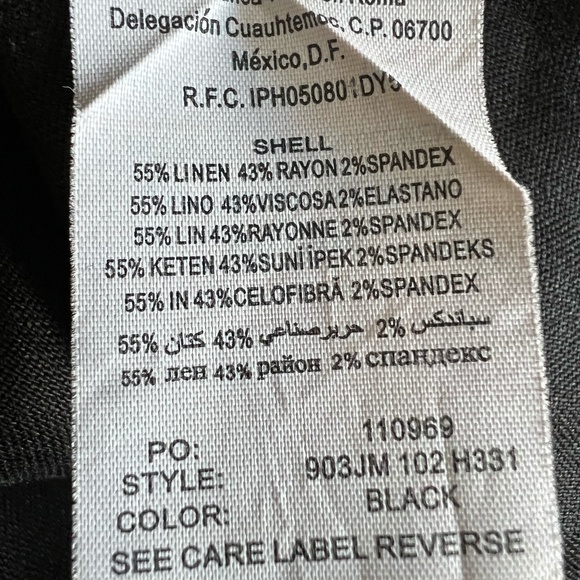 BEBE Linen Blend Short Romper In Black Size S - Picture 15 of 16